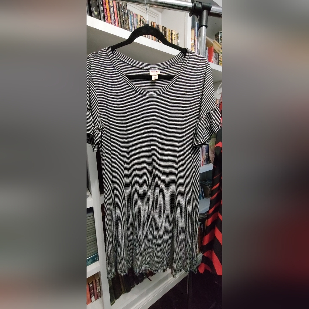 Mossino Supply Co. Striped Black and White Beach Dress